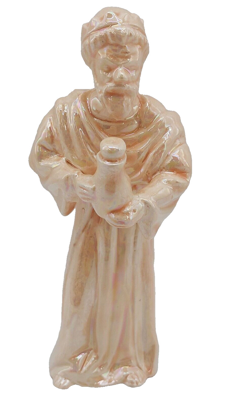 Wiseman King Figurine Replacement Nativity Scene Figure Iridescent 5.25" Tall